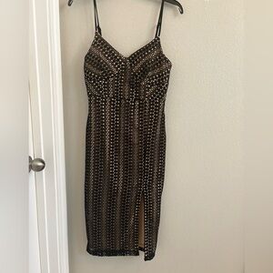 Lulu's Black Lace cocktail dress adjustable straps size small